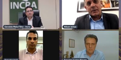Senadores defendem vota��o da Regulariza��o Fundi�ria em live promovida pela FPA com o INCRA
