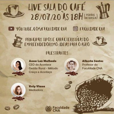 Nesta ter�a (28) tem representante de Mato Grosso na live da Faculdade CNA