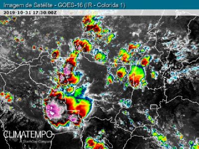 Dois sistemas favorecem forma��o de nuvens carregadas no Mato Grosso do Sul; chuvas persistem no Sul do BR