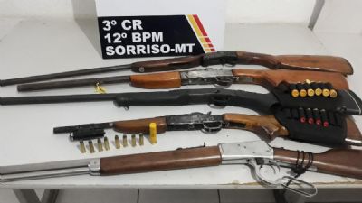 Dois s�o presos por ca�a predat�ria e porte ilegal de arma em zona rural de Sorriso