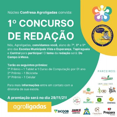 Agroligadas: N�cleo de Confresa realiza premia��o do 1� Concurso de Reda��o