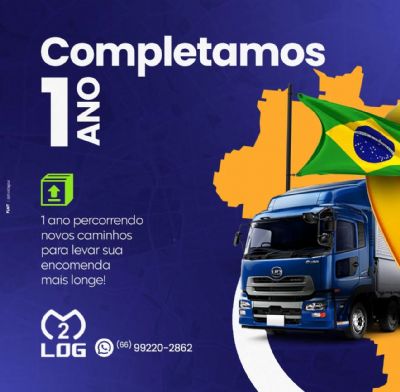 Transportadora M2 Log completa 1 ano de mercado