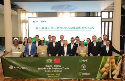 China firma acordo para comprar 1,5 milh�o de toneladas de soja brasileira certificada