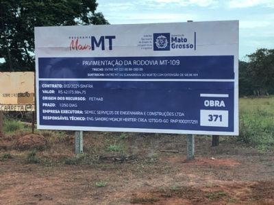 Obras de pavimenta��o de MT entre Cana Brava do Norte e Espig�o do Leste s�o iniciadas