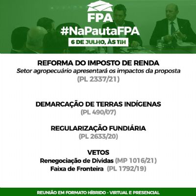 FPA debate Reforma Tribut�ria do Imposto de Renda