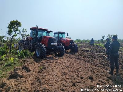 Batalh�o Ambiental prende homem, apreende tratores e aplica multa de R$ 588 mil por desmatamento ilegal no MT