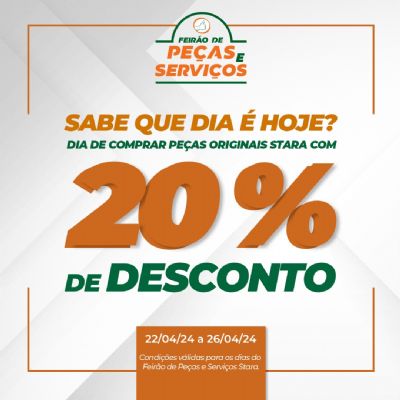 Agrobras Concession�ria Stara promove feir�o com desconto de 20%