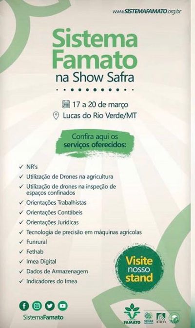 Sistema Famato marca presen�a na Show Safra 2020
