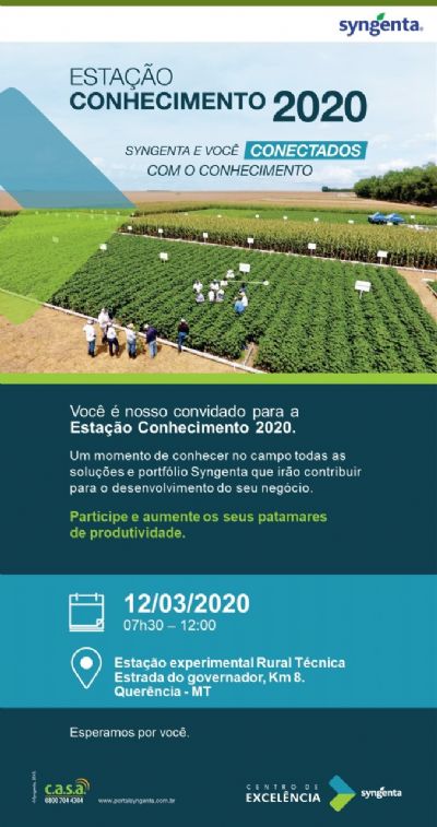 Quer�ncia ser� sede da Esta��o Conhecimento Syngenta, na pr�xima semana.