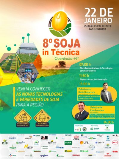 Aspectos econ�micos para futuras safra ser� tema de palestra na 8� Soja In t�cnica
