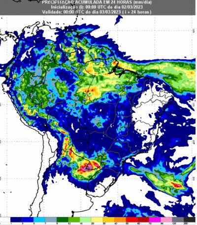 Todas as demais regi�es do Brasil podem ter chuva nesta 5� feira
