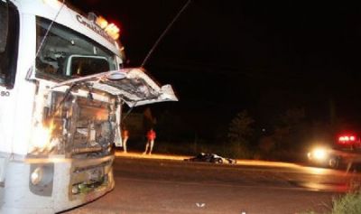 Caminh�o �sem freios� atropela e mata oito vacas em rodovia de Confresa